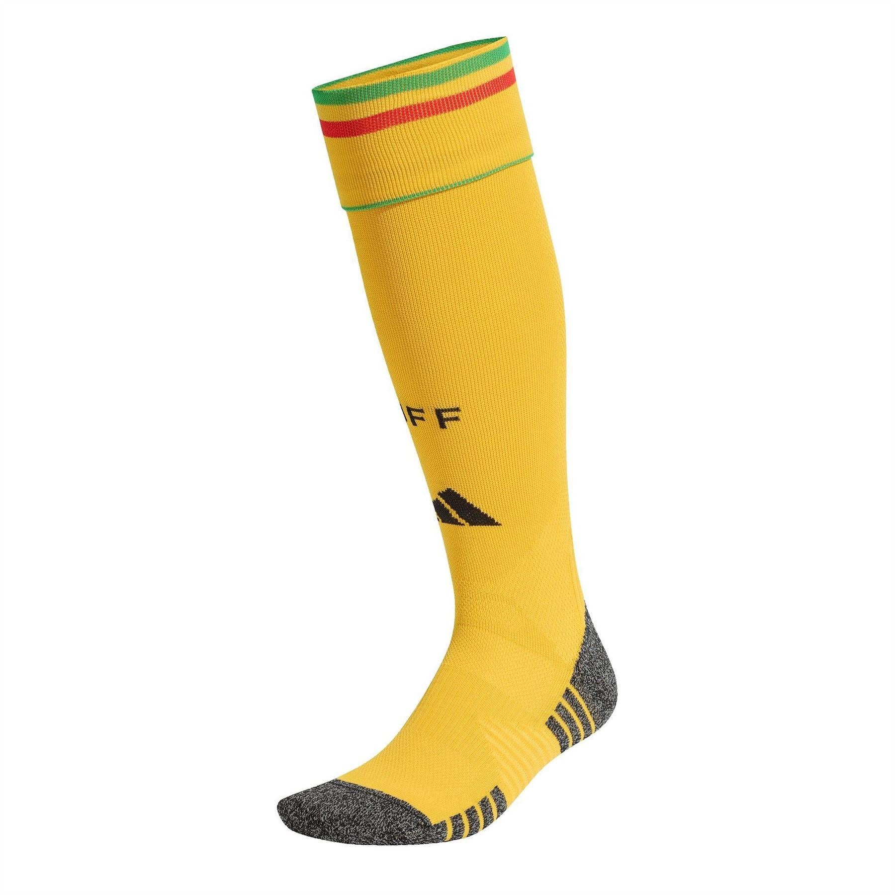 Gold-Green - Front - Adidas Unisex Adult 2026 Jamaica Football Socks