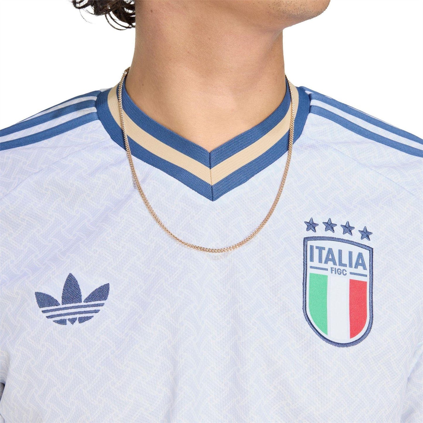 Blue-White - Side - Adidas Mens World Cup 2026 Italy Away Shirt