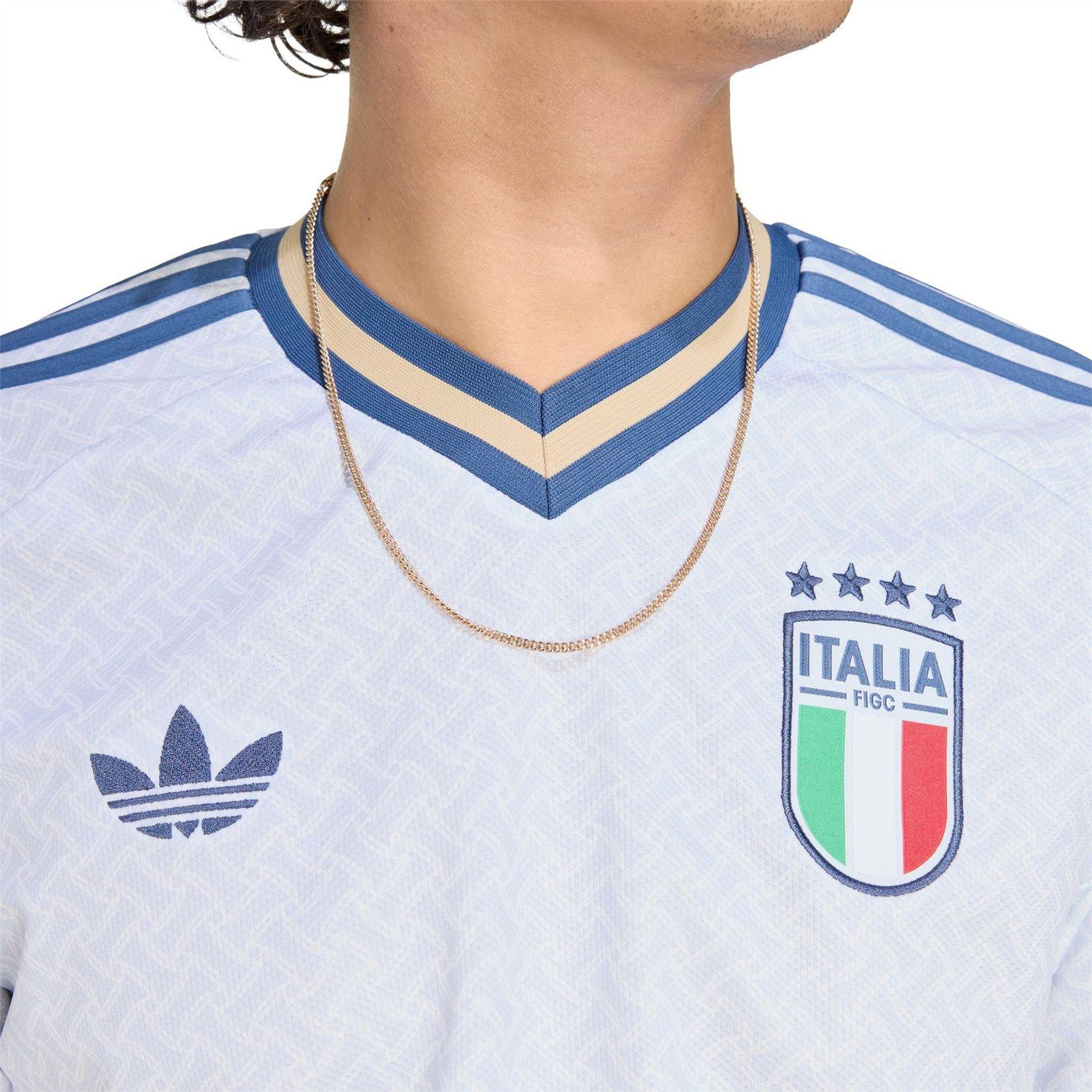 Blue-White - Side - Adidas Mens World Cup 2026 Italy Away Shirt