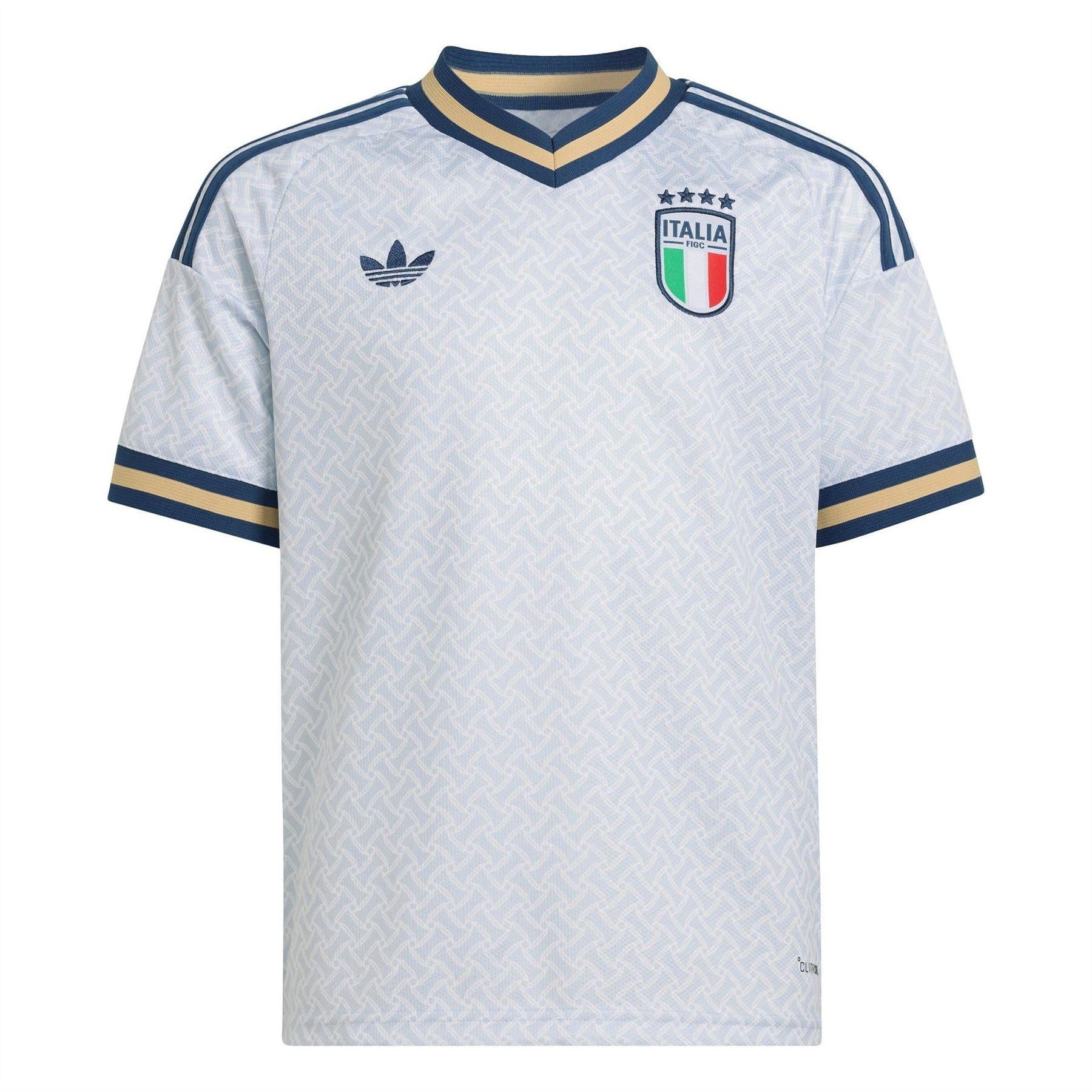 Blue-White - Front - Adidas Childrens-Kids World Cup 2026 Italy Away Shirt