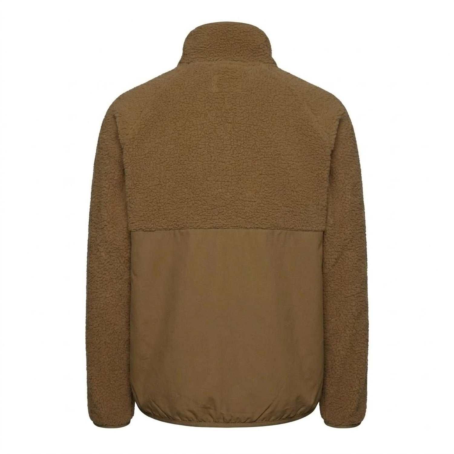 Khaki - Back - Adidas Mens Originals Polar Fleece High Collar Raglan Fleece Jacket