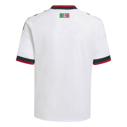 White-Green - Back - Adidas Childrens-Kids World Cup 2026 Mexico Away Shirt