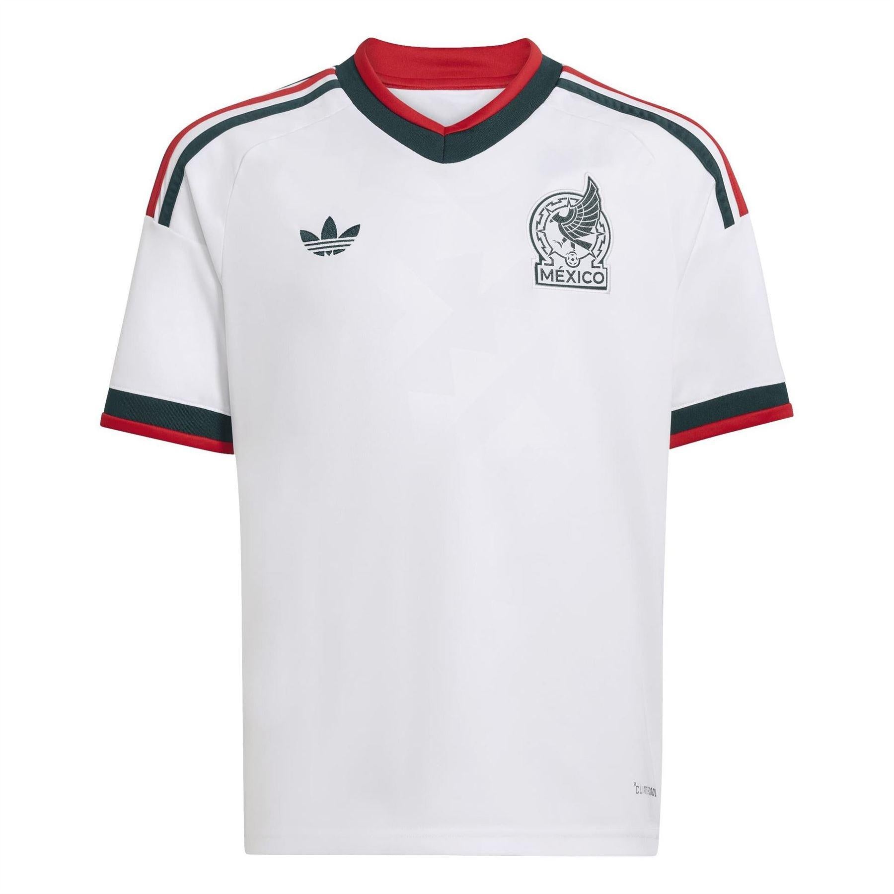 White-Green - Front - Adidas Childrens-Kids World Cup 2026 Mexico Away Shirt