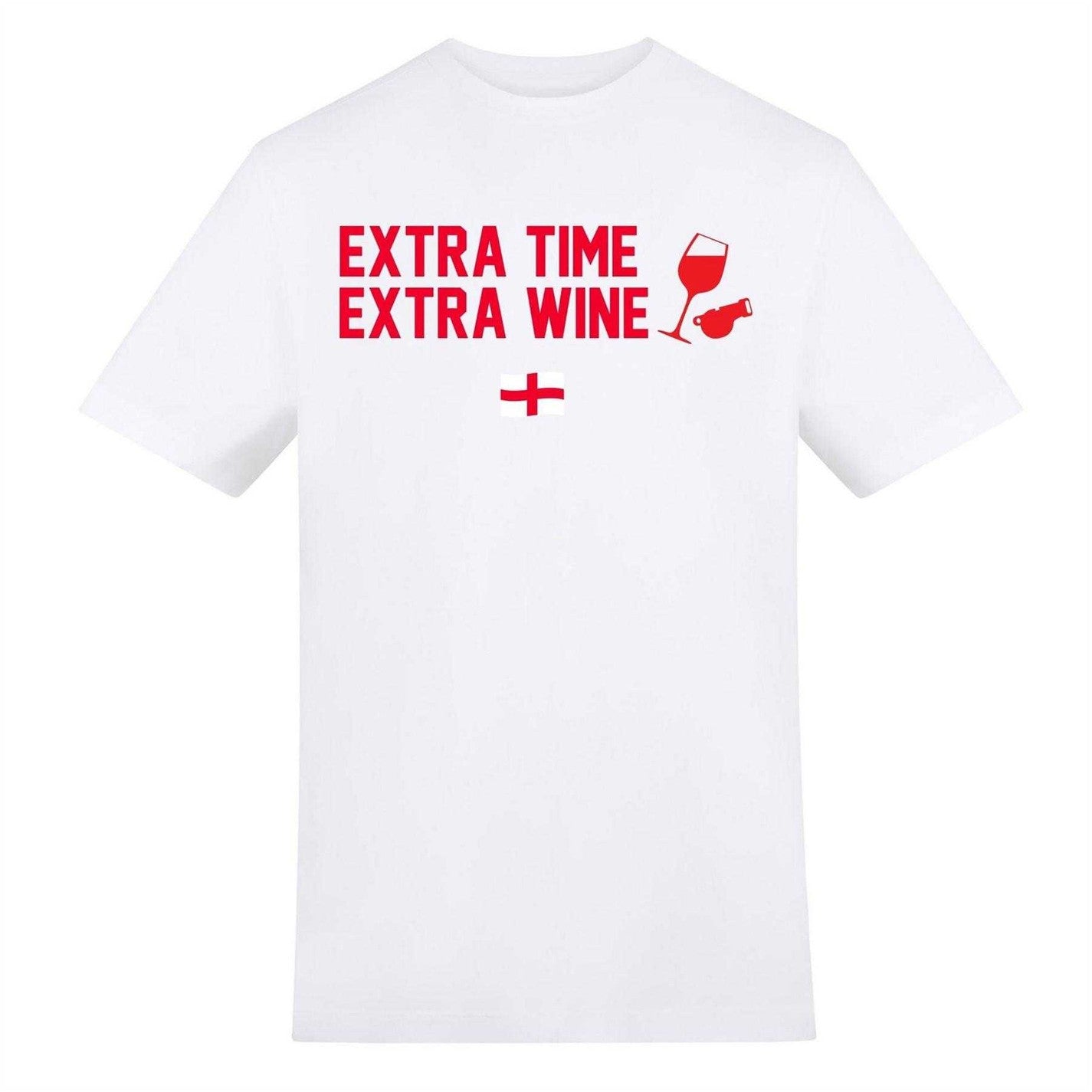 White - Front - AWD Womens-Ladies Extra Time Extra Wine T-Shirt