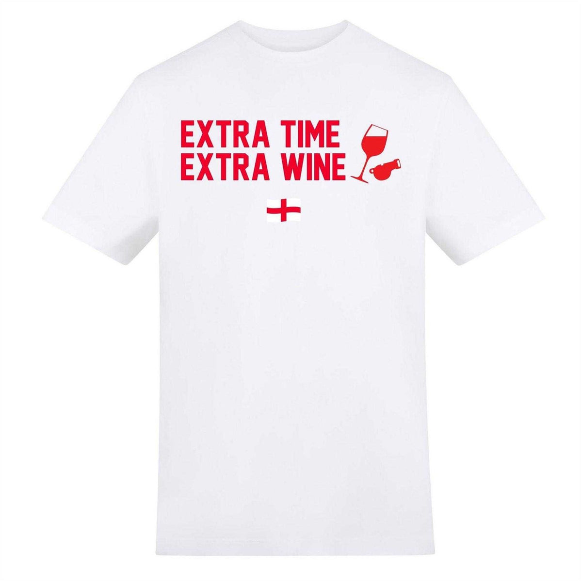 White - Front - AWD Womens-Ladies Extra Time Extra Wine T-Shirt