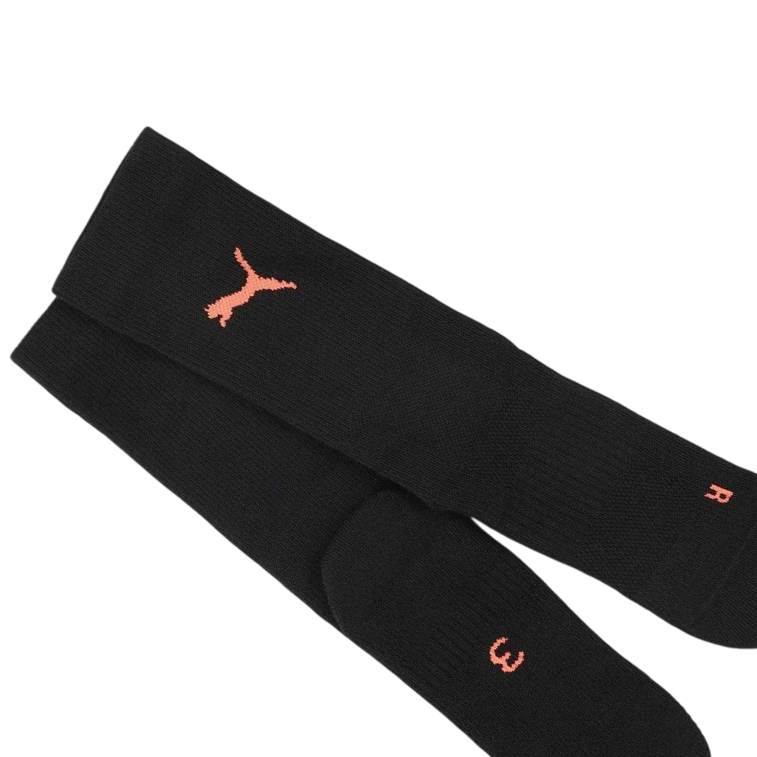 Black-Red - Back - Puma Childrens-Kids Snug Fit Crew Socks