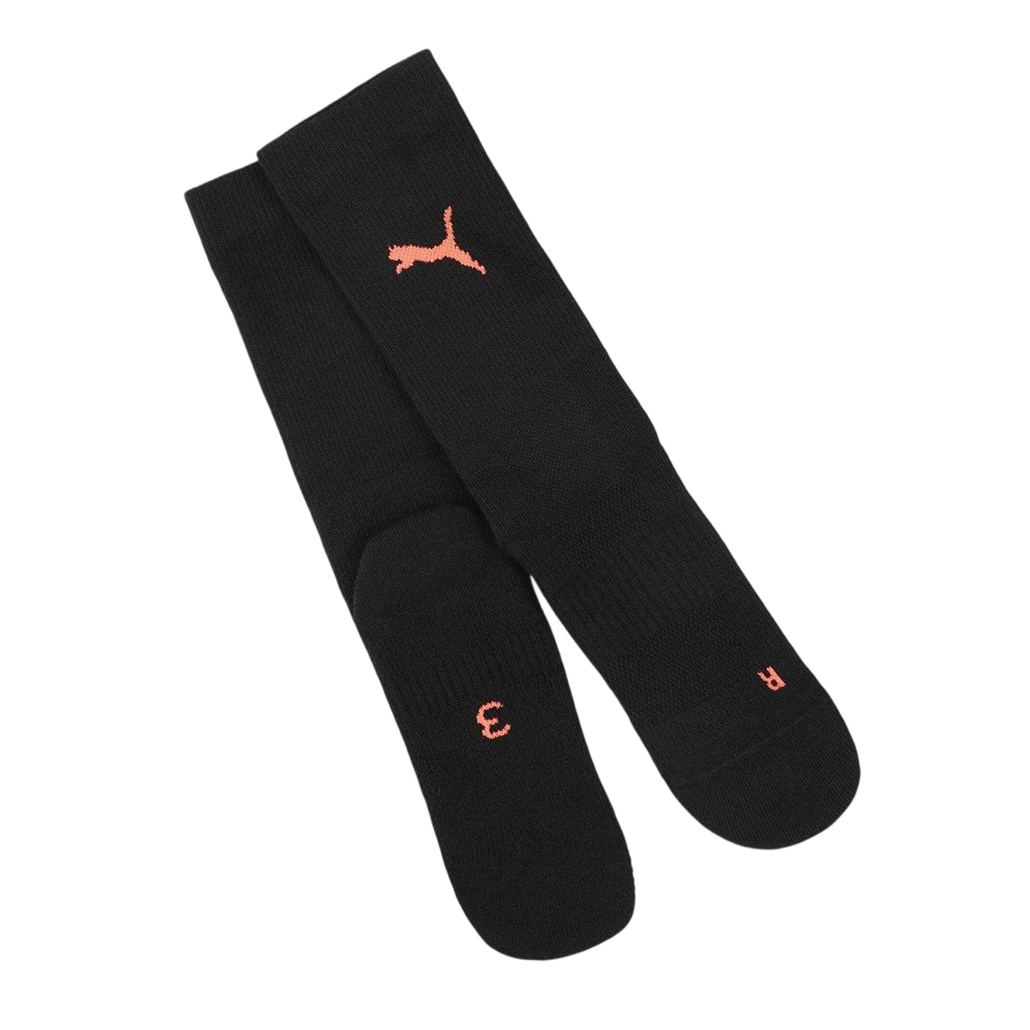 Black-Red - Front - Puma Childrens-Kids Snug Fit Crew Socks