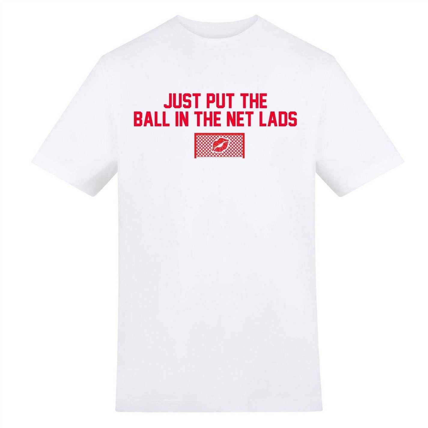 White - Front - AWD Mens In The Net Lads T-Shirt