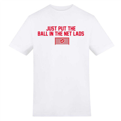 White - Front - AWD Mens In The Net Lads T-Shirt