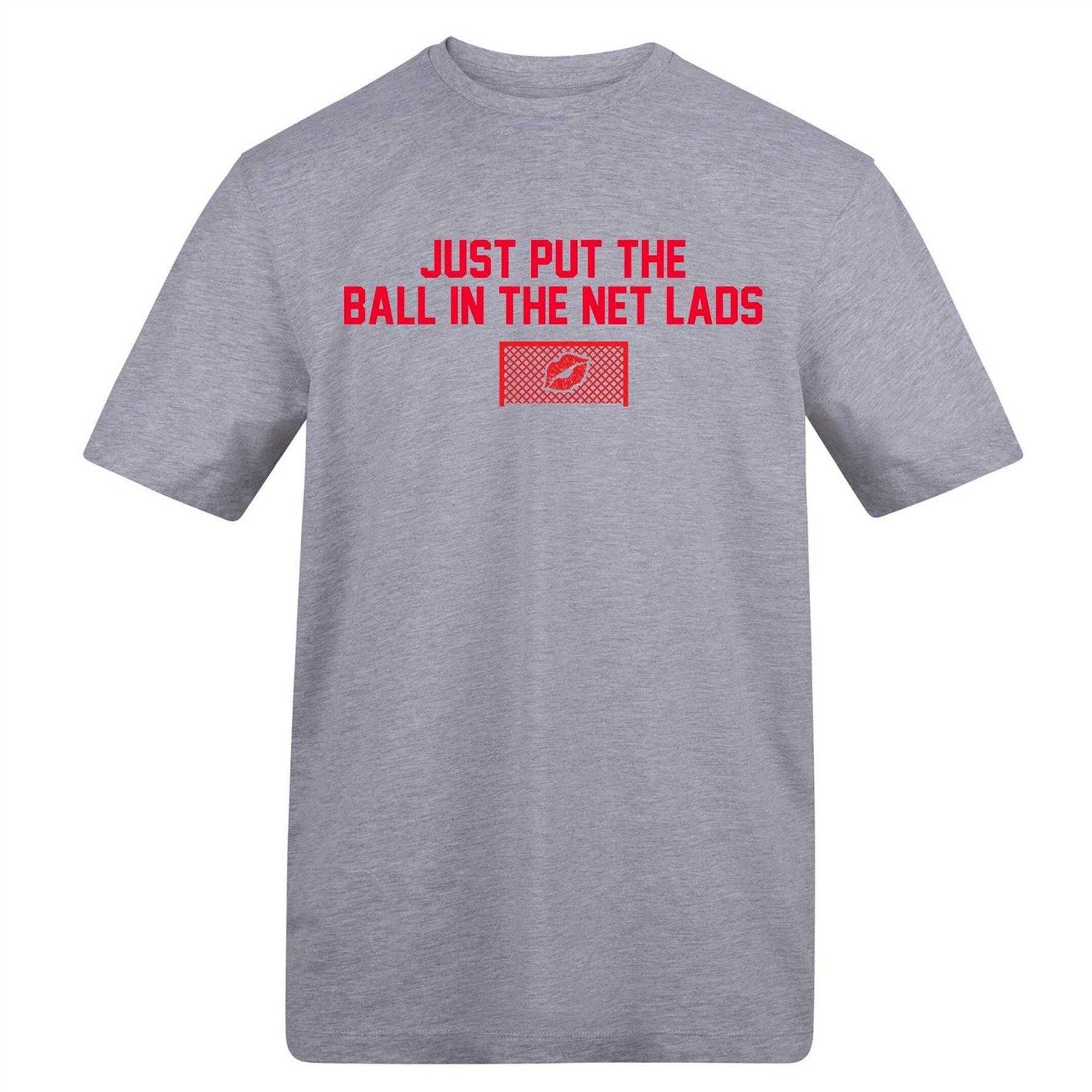 Grey - Front - AWD Mens In The Net Lads T-Shirt