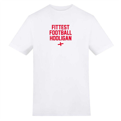 White - Front - AWD Mens Fittest Football Hooligan T-Shirt