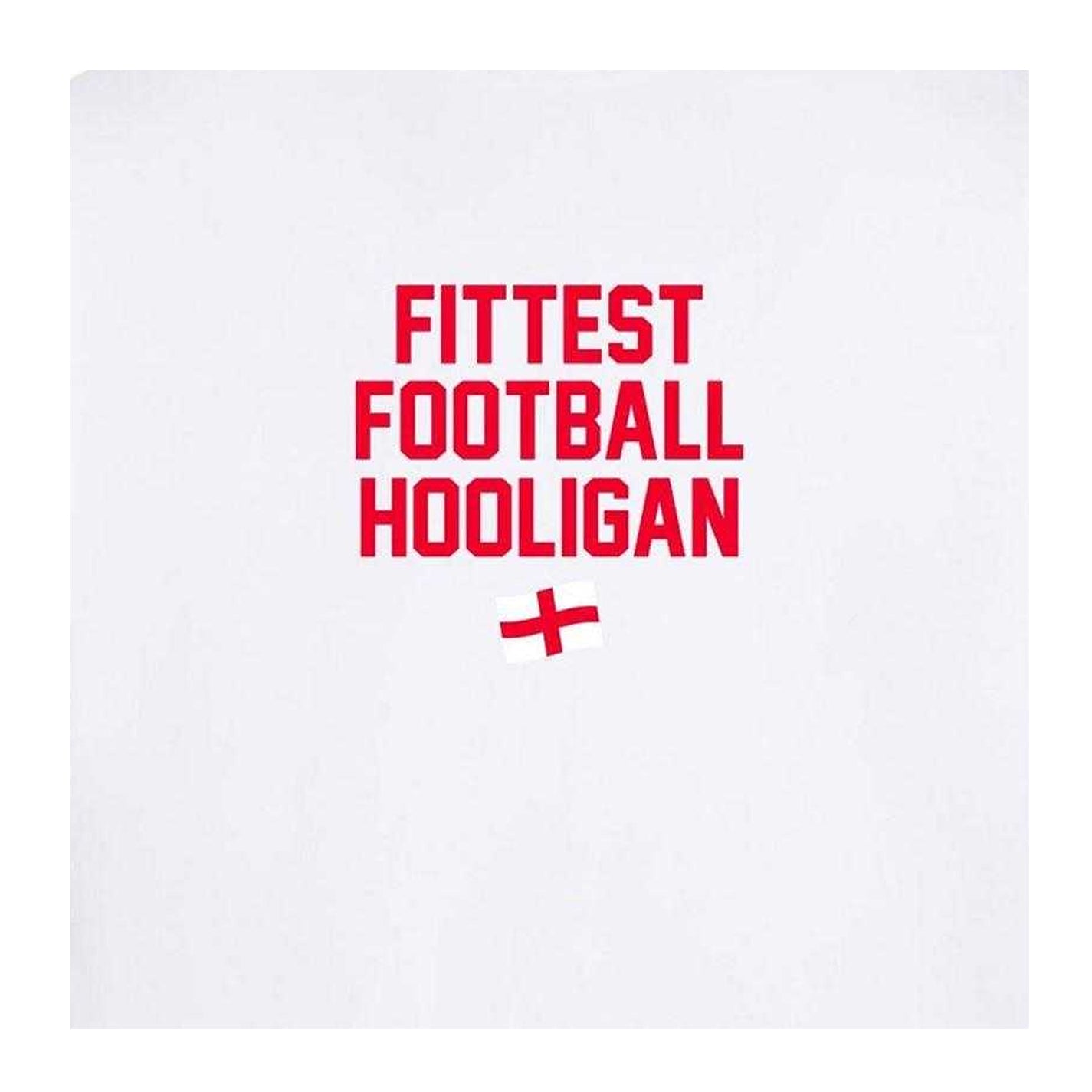 White - Side - AWD Mens Fittest Football Hooligan T-Shirt