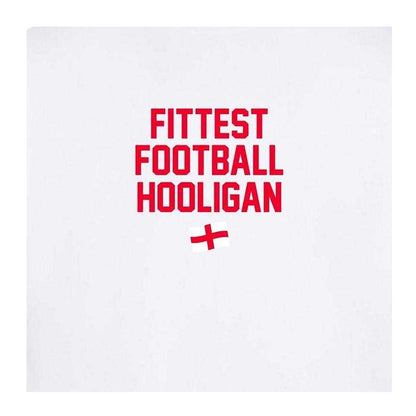White - Side - AWD Mens Fittest Football Hooligan T-Shirt