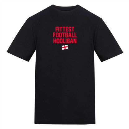 Black - Front - AWD Mens Fittest Football Hooligan T-Shirt