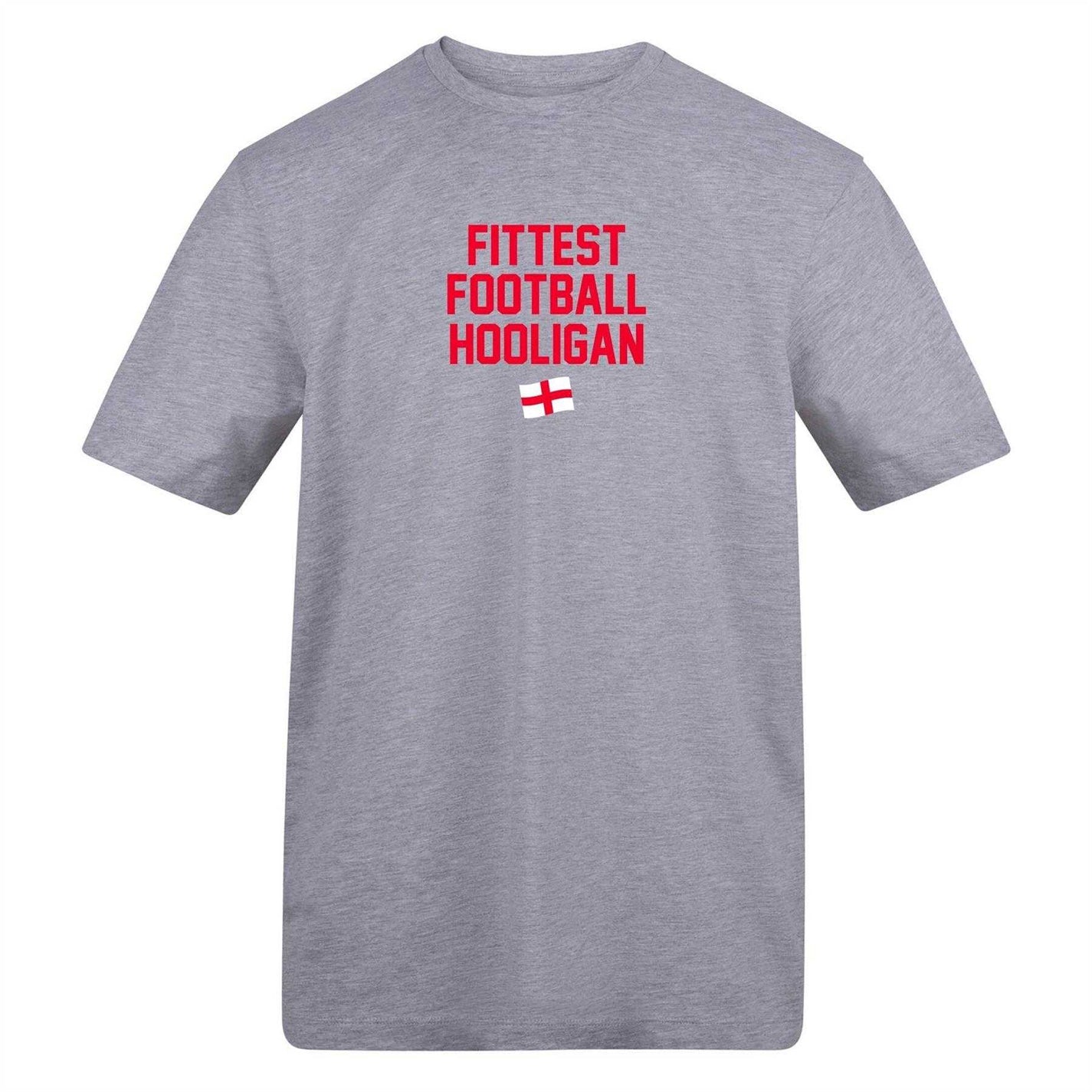 Grey - Front - AWD Mens Fittest Football Hooligan T-Shirt