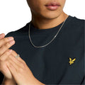 Navy - Back - Lyle & Scott Mens Ottoman Tipped T-Shirt