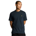 Navy - Side - Lyle & Scott Mens Ottoman Tipped T-Shirt
