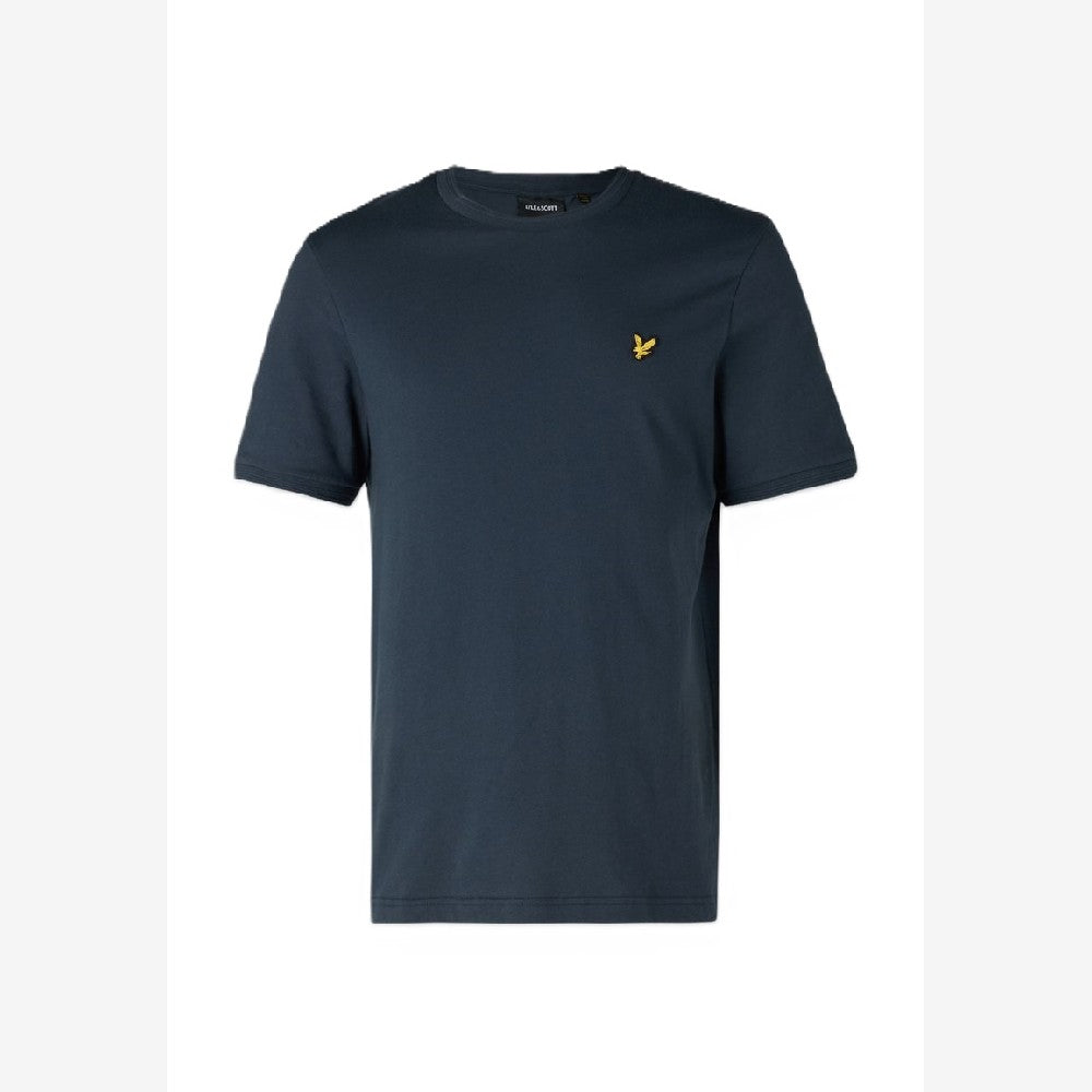 Black - Close up - Lyle & Scott Mens Ottoman Tipped T-Shirt