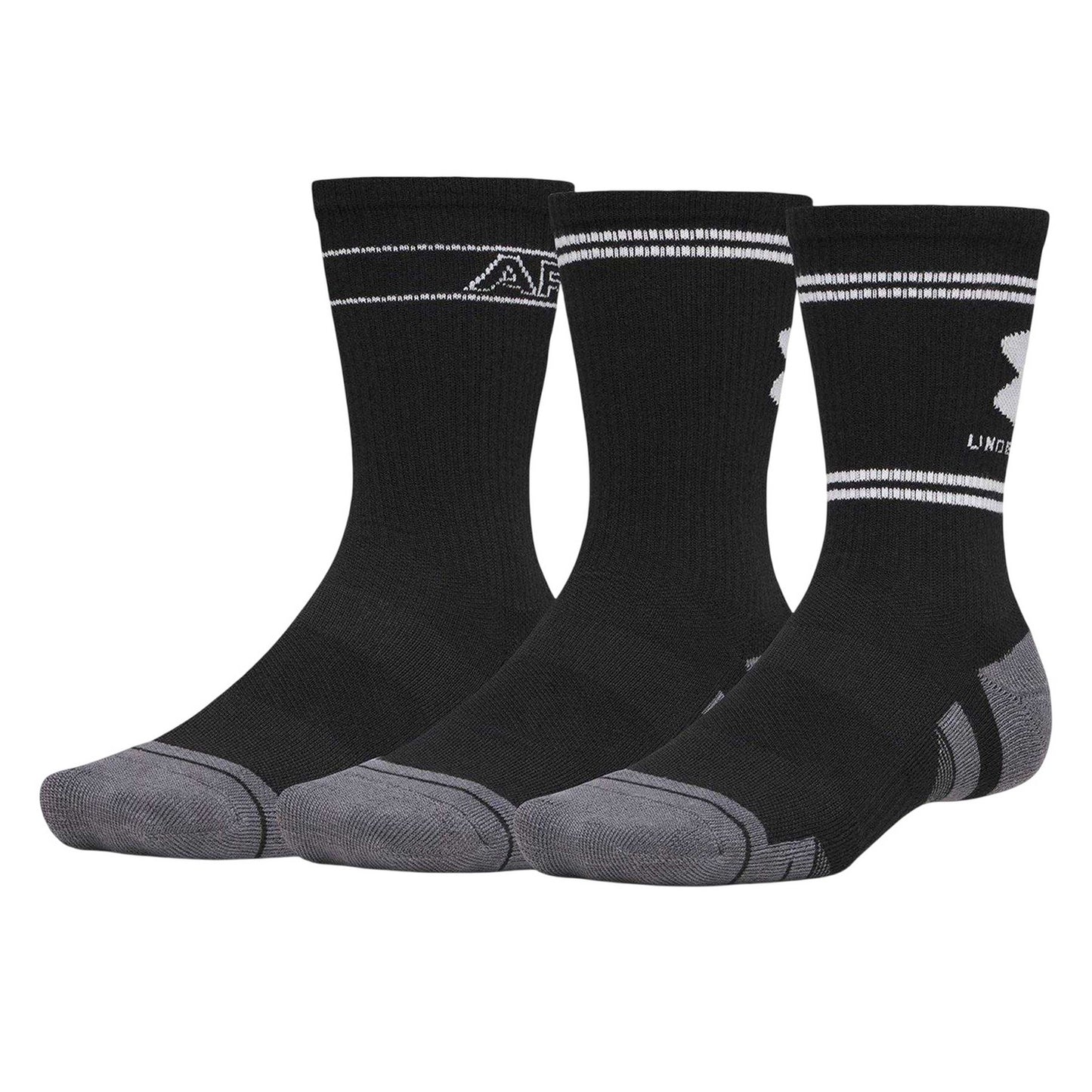 Black - Front - Under Armour Unisex Adult Performance Tech Crew Socks