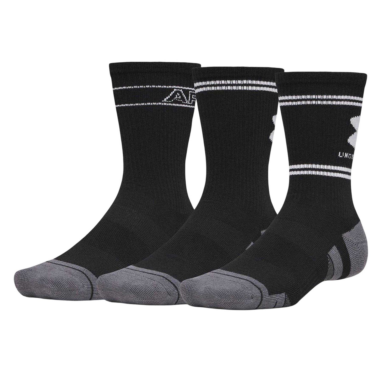 Black - Front - Under Armour Unisex Adult Performance Tech Crew Socks