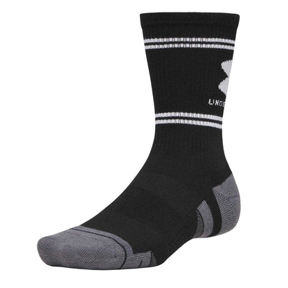 Black - Side - Under Armour Unisex Adult Performance Tech Crew Socks