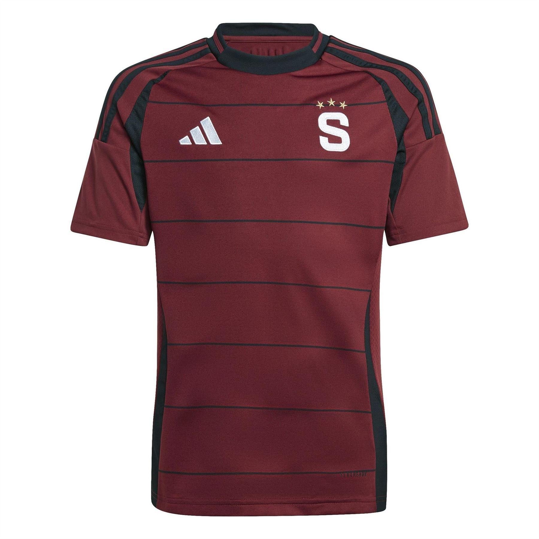 Red - Front - Adidas Childrens-Kids 2024-2025 AC Sparta Prague Football Shirt