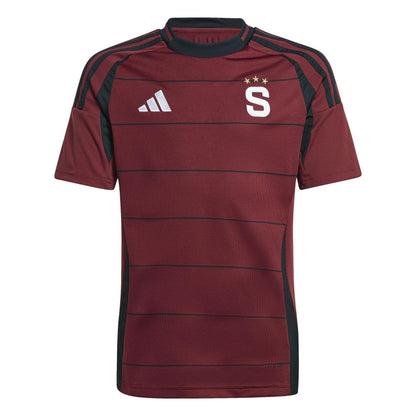 Red - Front - Adidas Childrens-Kids 2024-2025 AC Sparta Prague Football Shirt