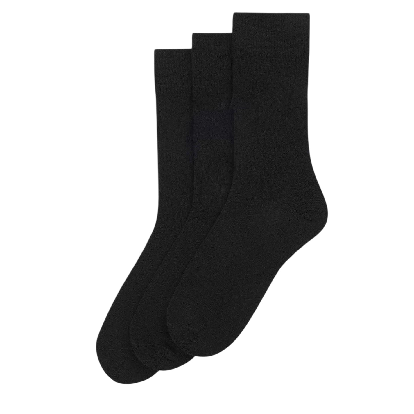 Black - Back - Hugo Mens Cotton Blend Crew Socks
