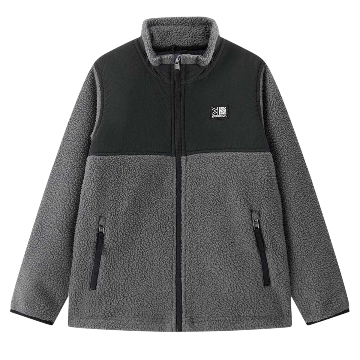 Charcoal Black - Front - Karrimor Childrens-Kids Basecamp Polyester Fleece Jacket