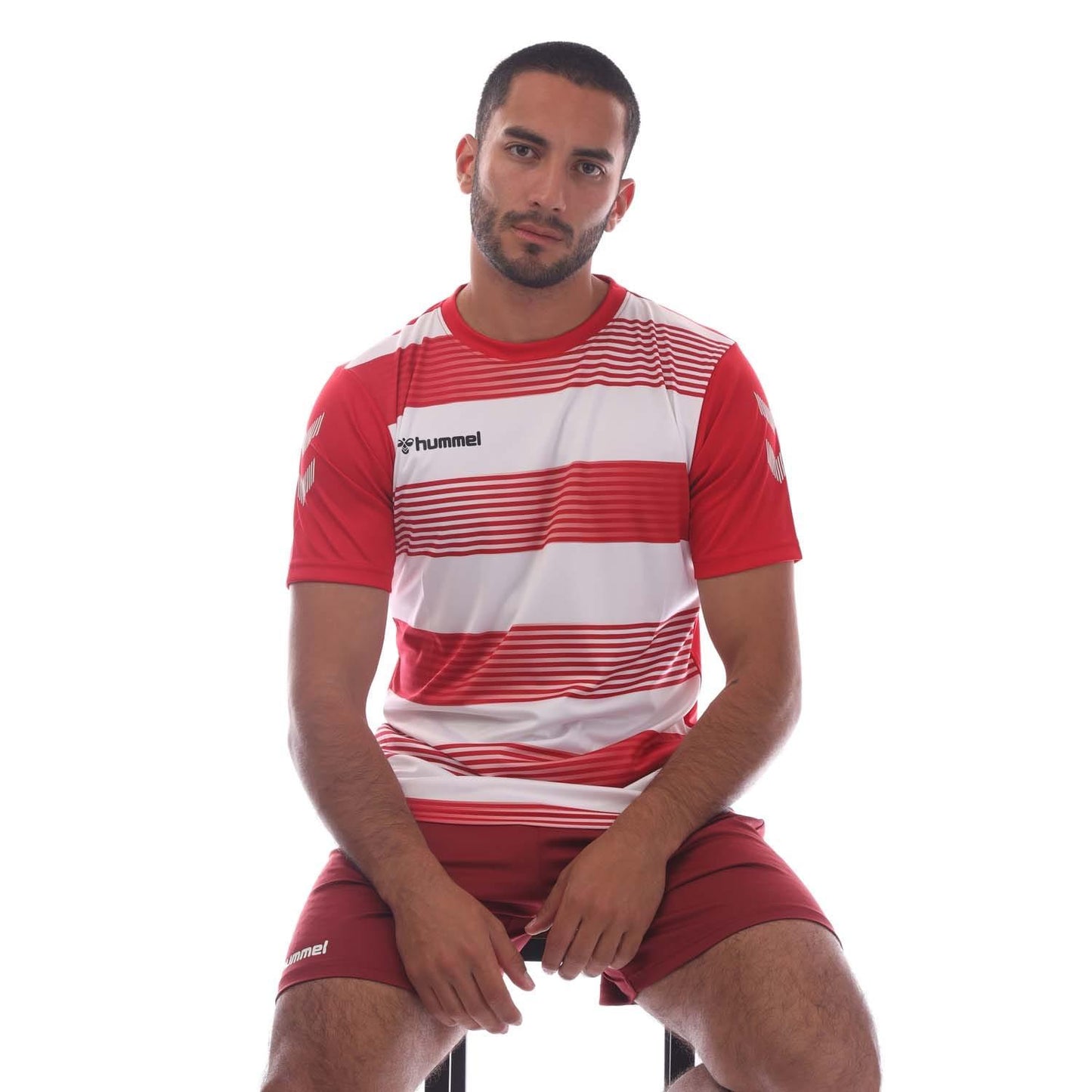 Red-White - Lifestyle - Hummel Mens Hooped T-Shirt