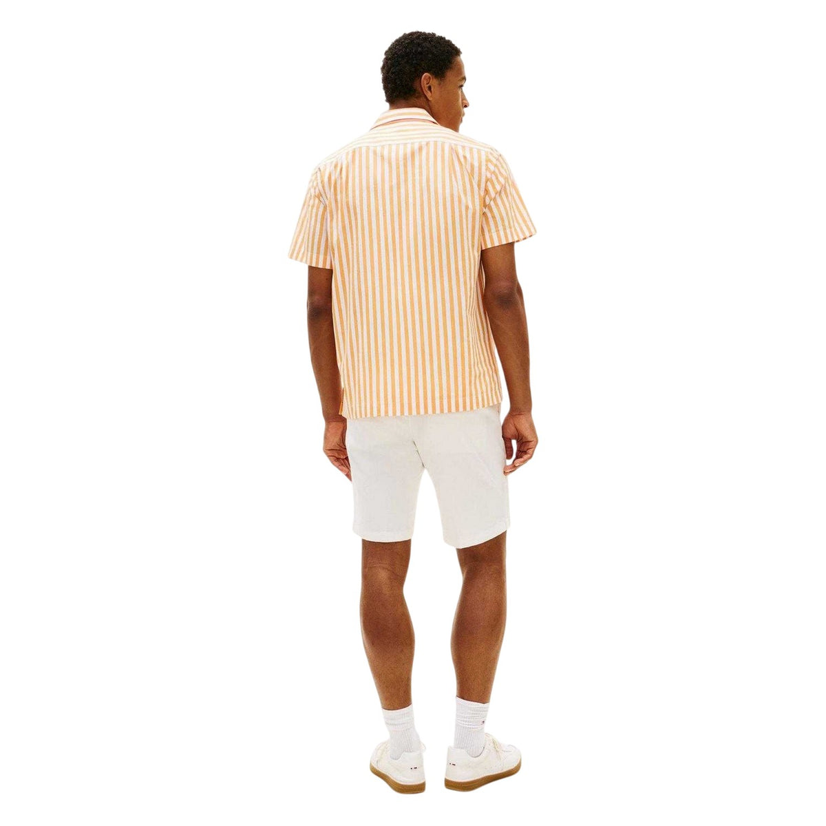 Orange - Back - Tommy Hilfiger Mens Striped Weave Shirt