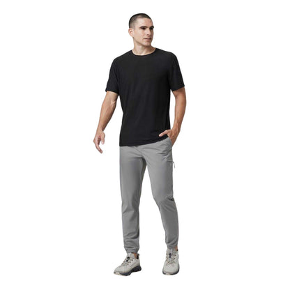 Black - Side - Vuori Mens Strato Logo Regular T-Shirt