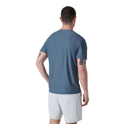 Blue - Back - Vuori Mens Strato Logo Regular T-Shirt