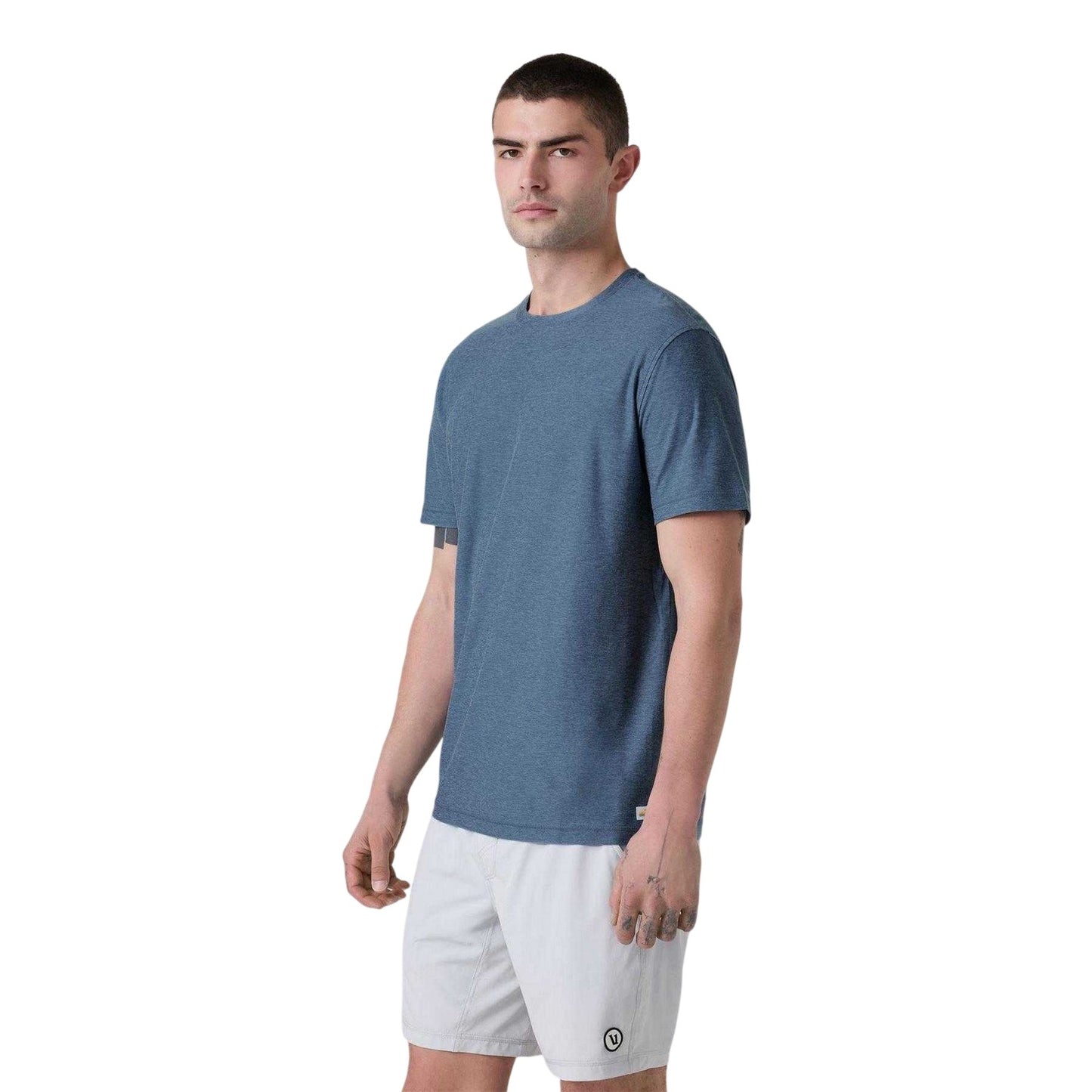 Blue - Side - Vuori Mens Strato Logo Regular T-Shirt