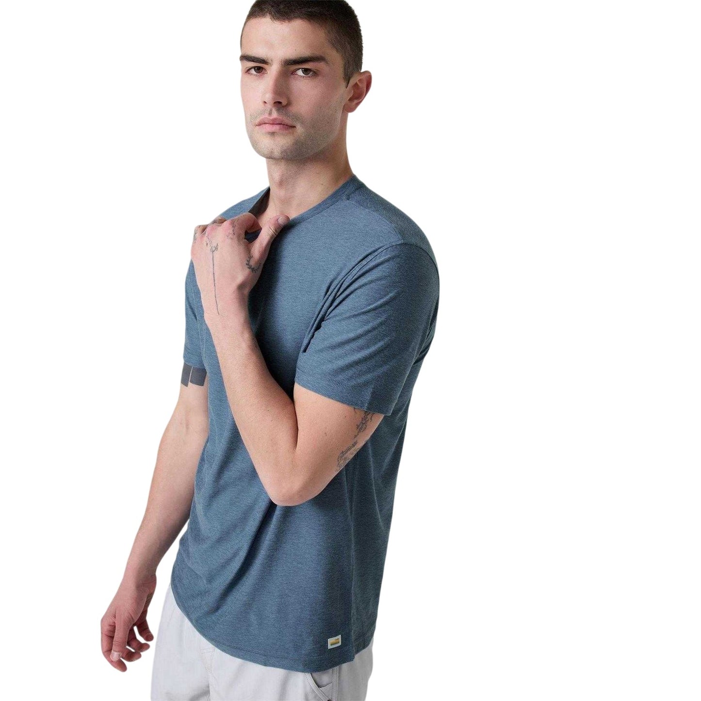 Blue - Lifestyle - Vuori Mens Strato Logo Regular T-Shirt