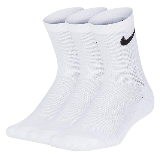 White - Front - Nike Childrens-Kids Logo Crew Socks (Pack of 3)