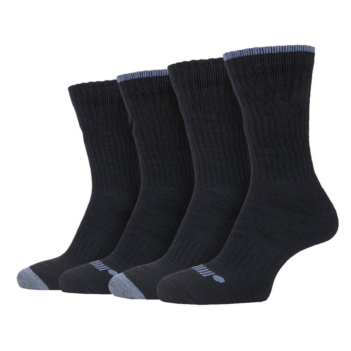 Black - Back - Jeep Mens Performance Boot Socks (Pack of 4)