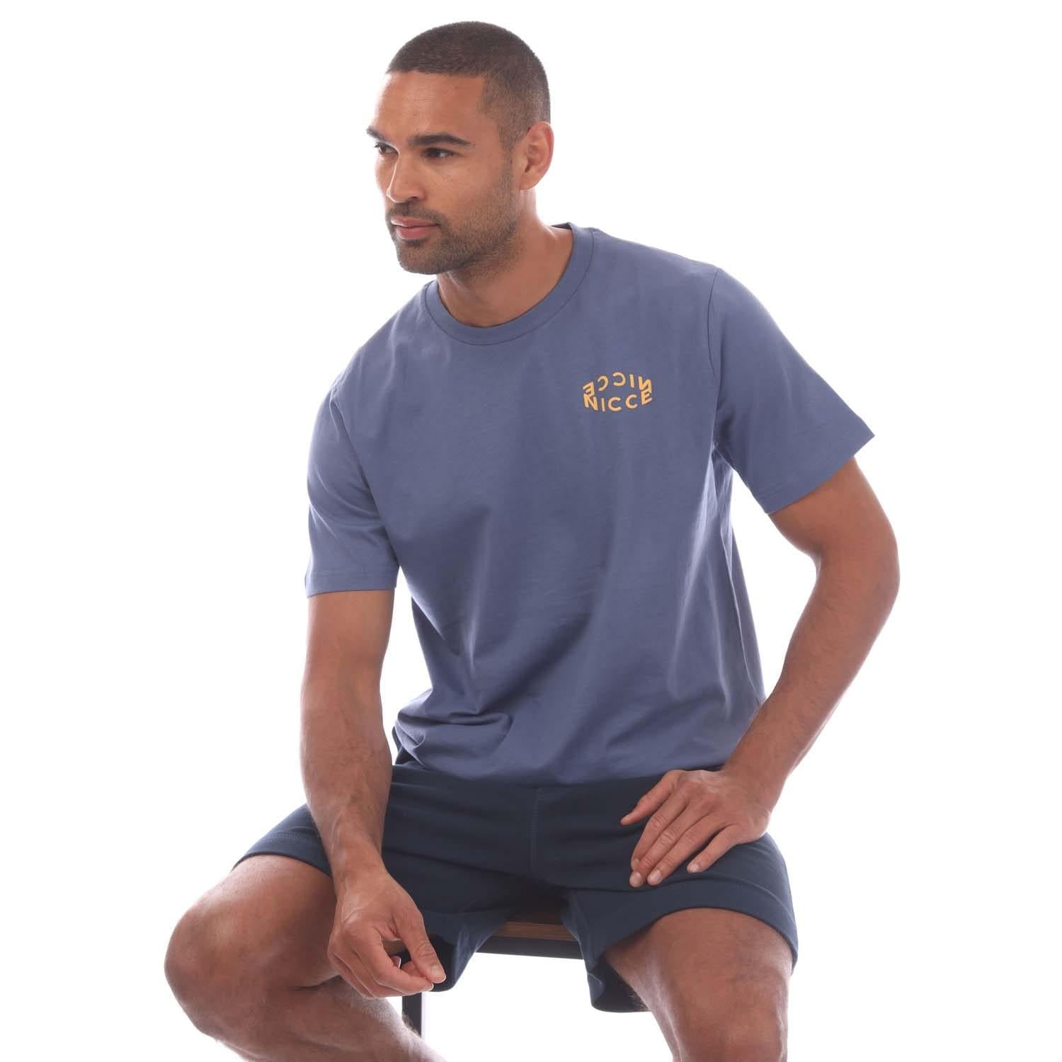Blue - Lifestyle - Nicce Mens Tanetta Logo T-Shirt