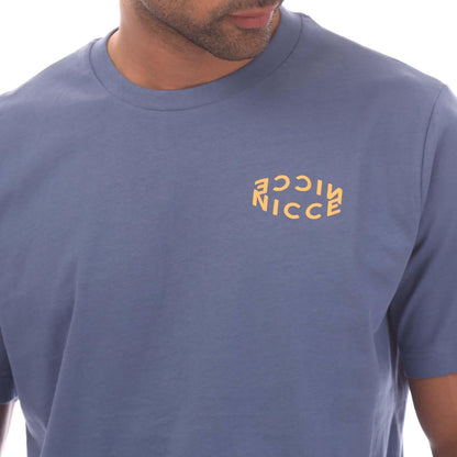 Blue - Pack Shot - Nicce Mens Tanetta Logo T-Shirt