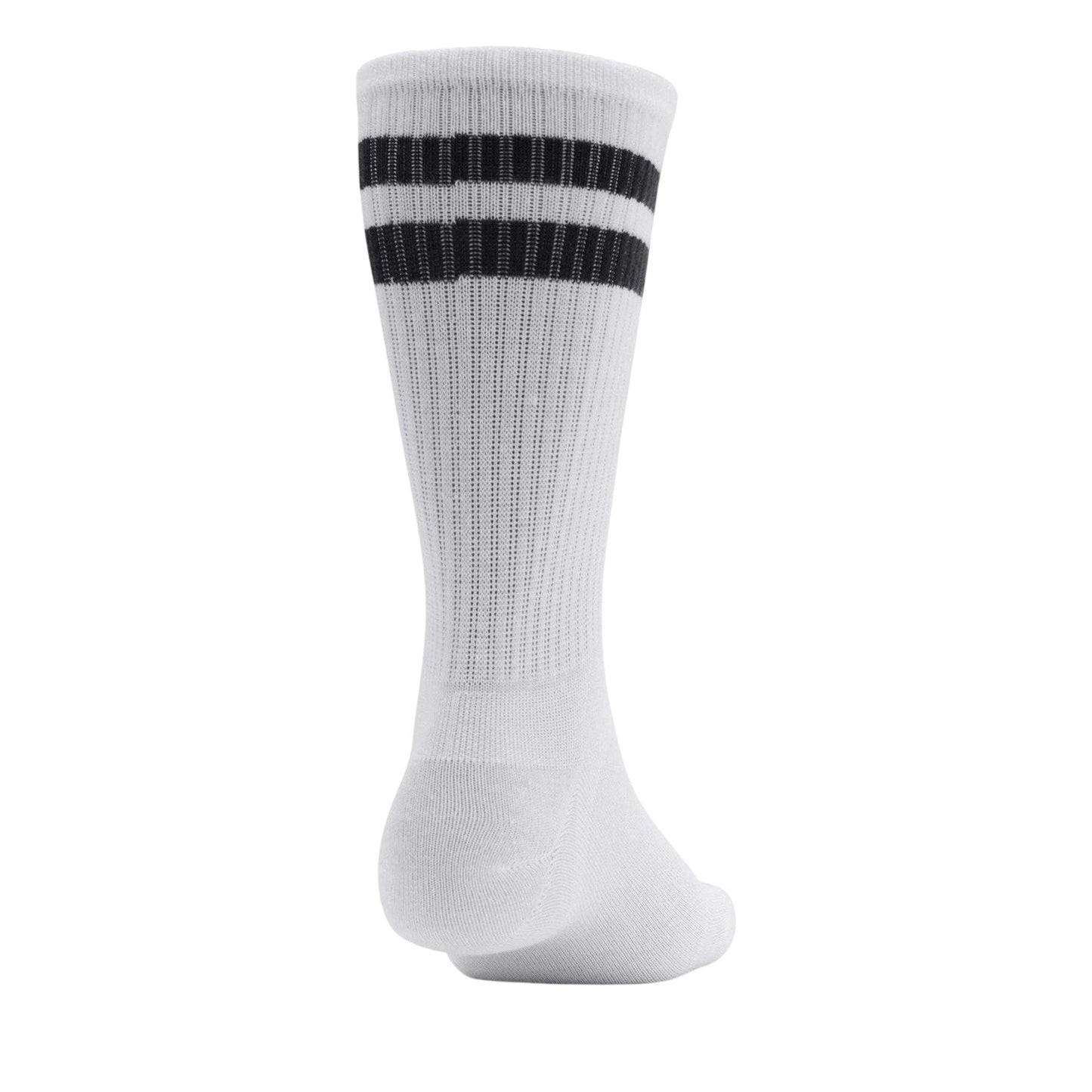 White-Black-Grey - Back - Under Armour Unisex Adult Essential Logo Crew Socks (Pack of 6)