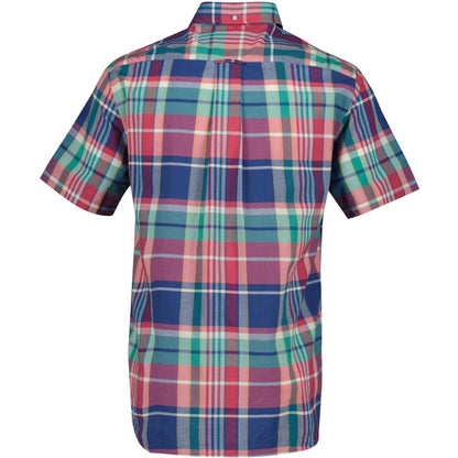 Rose Red - Back - Gant Mens Patterned Short-Sleeved Shirt