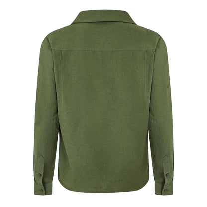 Olive - Back - Belier Mens Plain Long-Sleeved Shirt