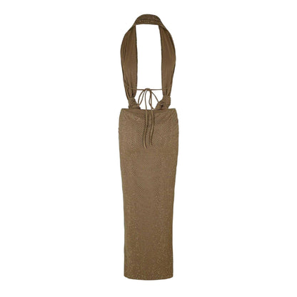 Brown - Back - Mars The Label Womens-Ladies Allie Embellished Maxi Dress