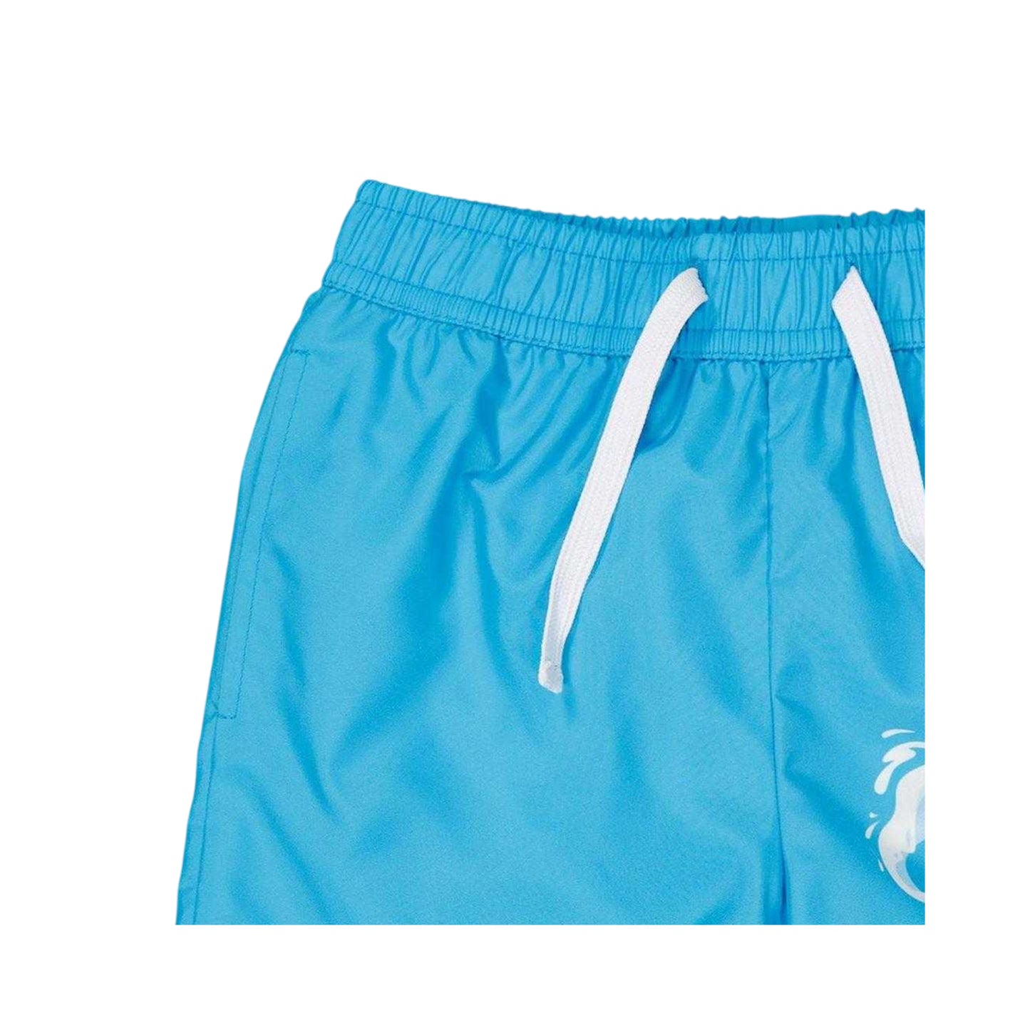 Blue - Side - Moschino Childrens-Kids Bear Quick Dry Relaxed Fit Swim Shorts