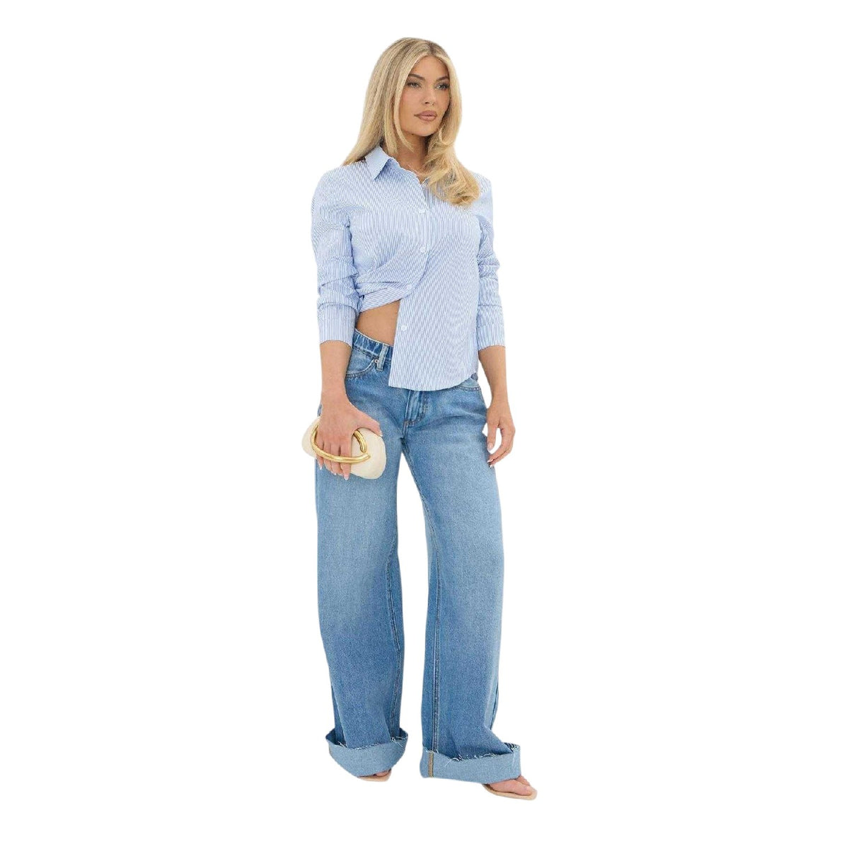 Blue - Lifestyle - I Saw It First Womens-Ladies Collared Regular Shirt
