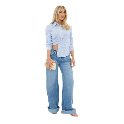 Blue - Lifestyle - I Saw It First Womens-Ladies Collared Regular Shirt