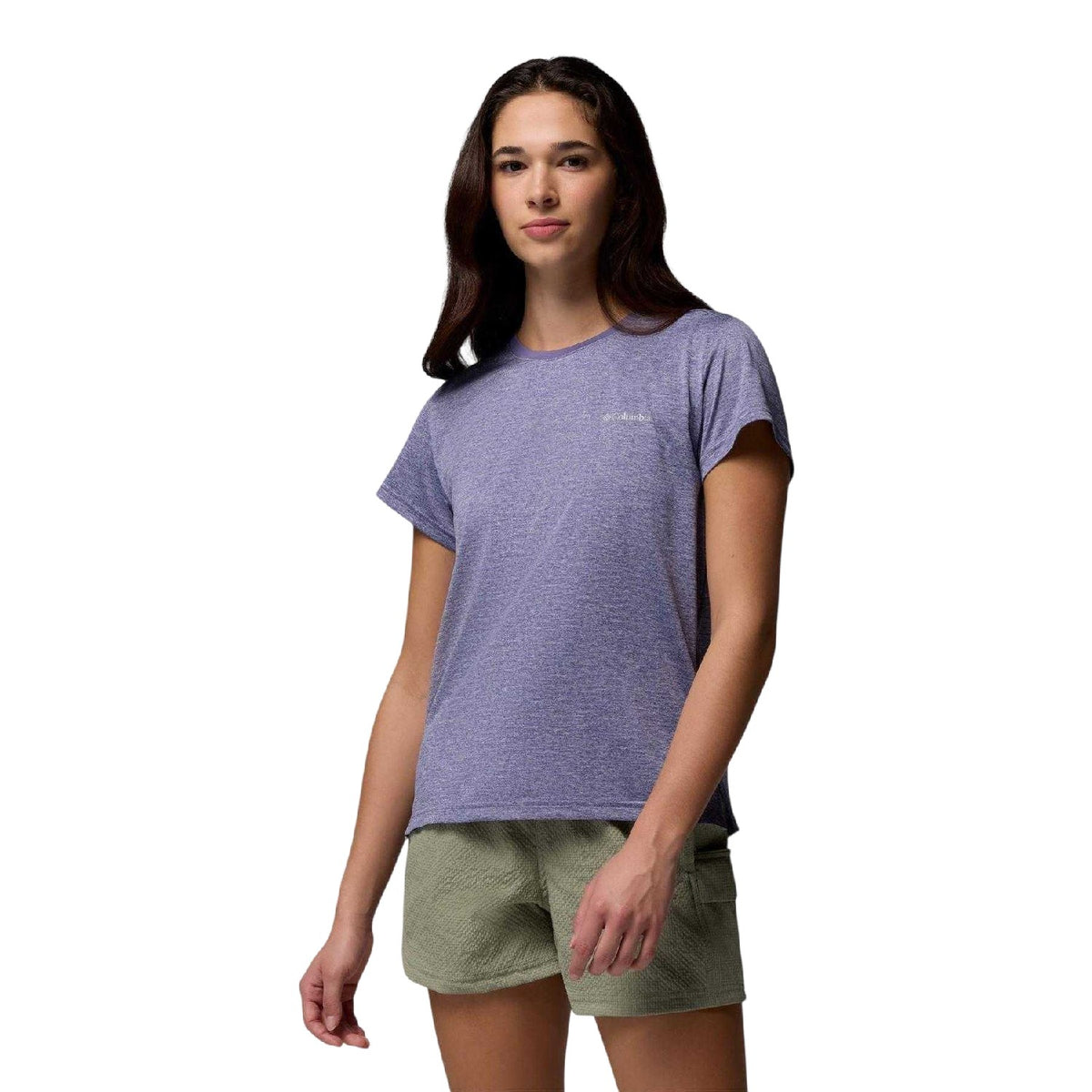 Light Purple - Front - Columbia Womens-Ladies Logo T-Shirt