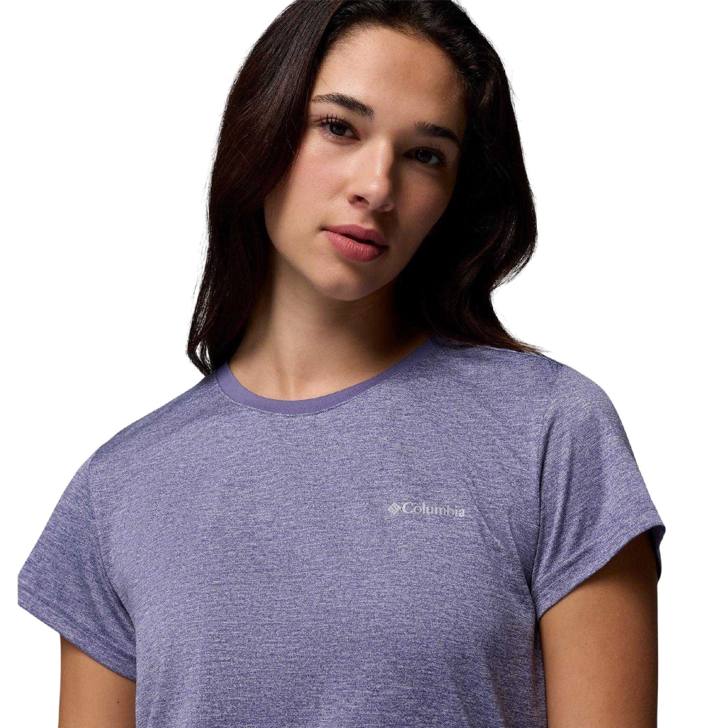 Light Purple - Side - Columbia Womens-Ladies Logo T-Shirt