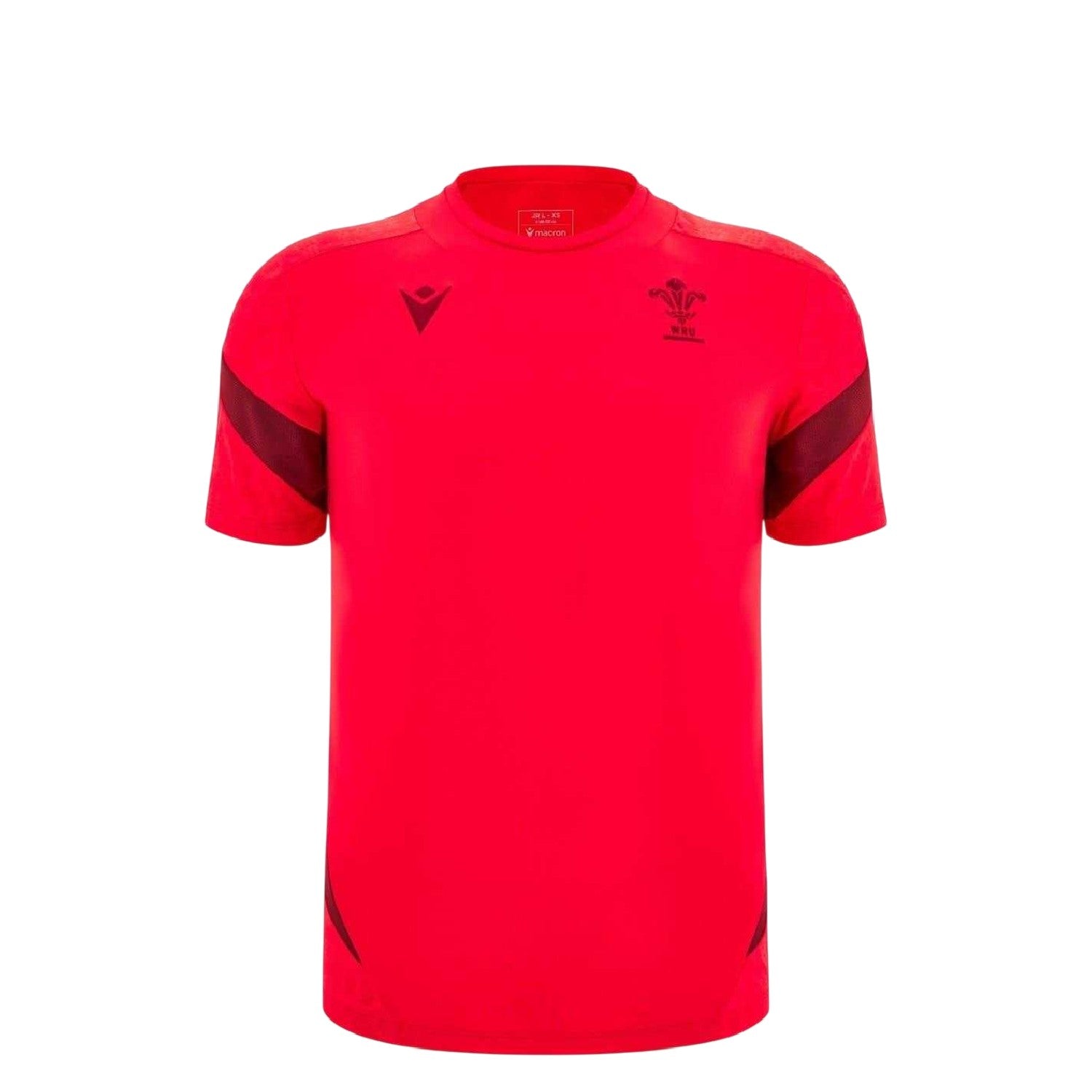 Red - Front - Macron Childrens-Kids Welsh Rugby Union Rugby Shirt