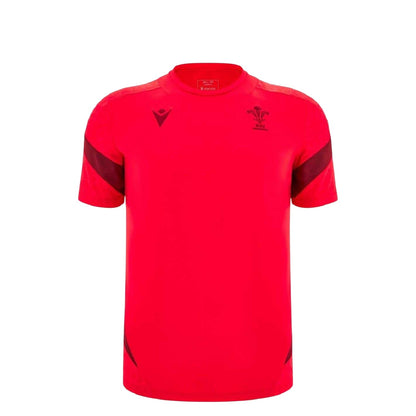 Red - Front - Macron Childrens-Kids Welsh Rugby Union Rugby Shirt